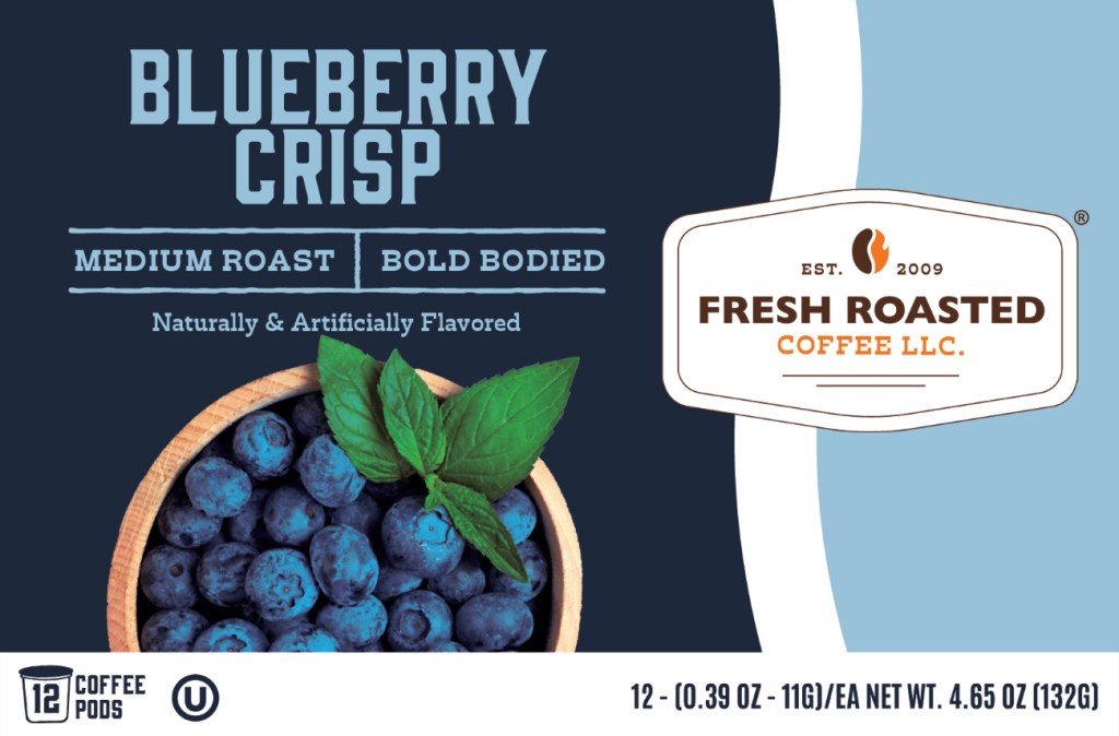 Flavored coffee boxes: blueberry crisp