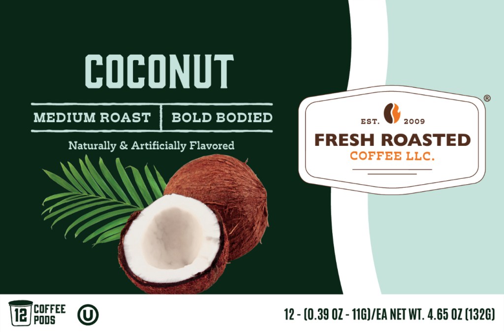 Flavored coffee boxes: coconut