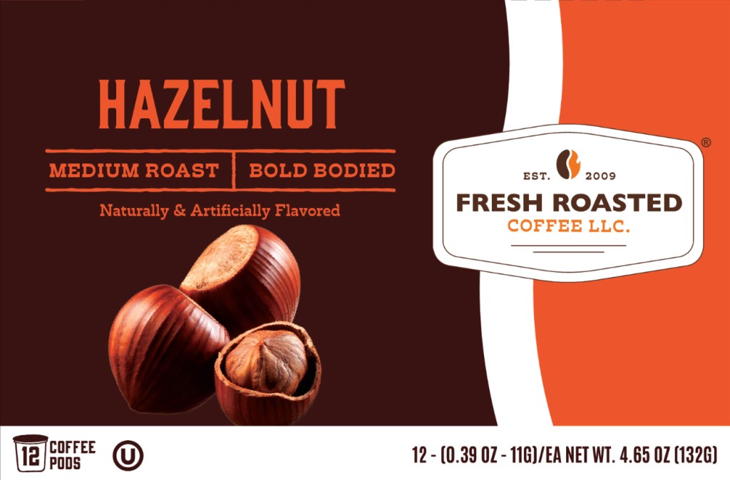 Flavored coffee boxes: hazelnut